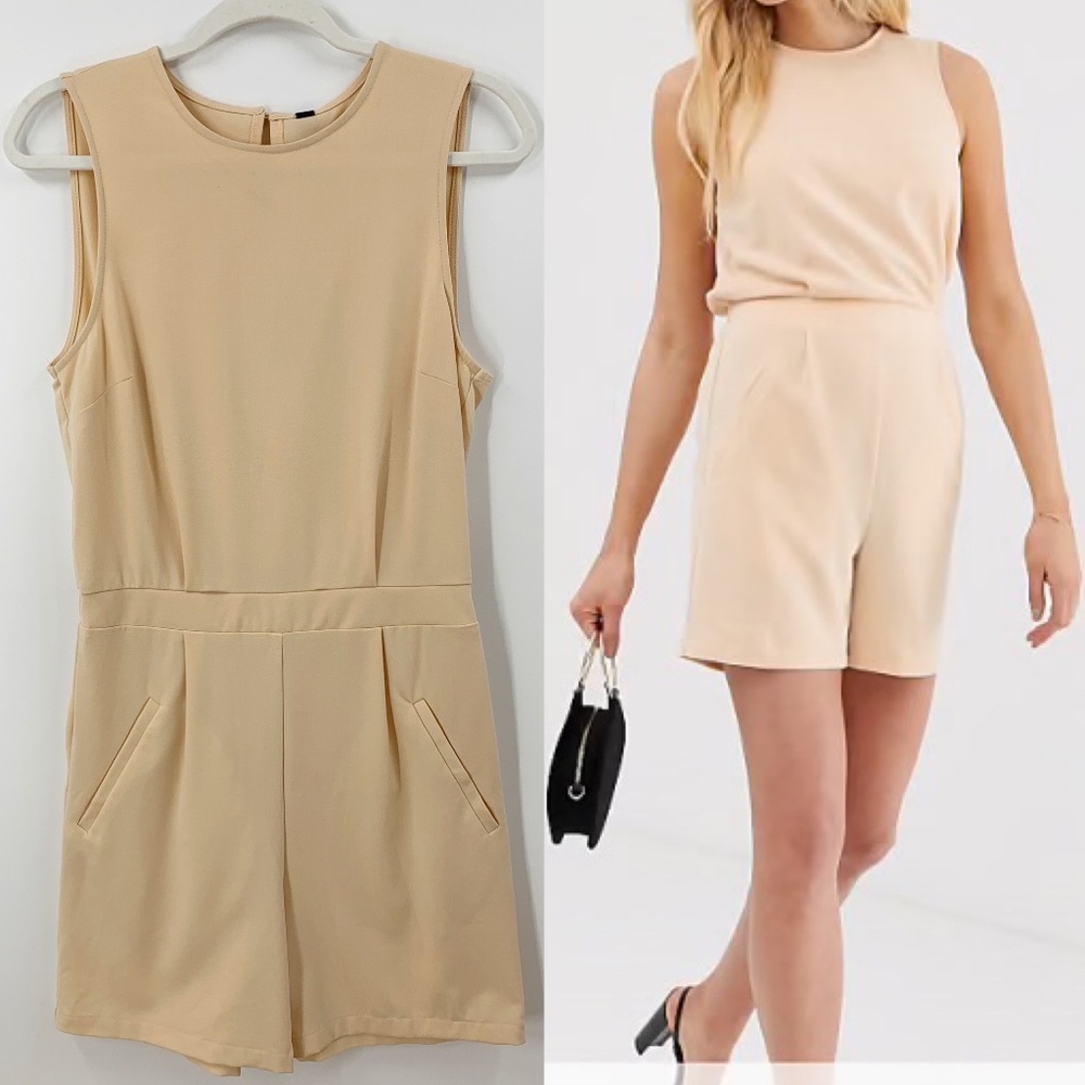 ASOS Y.A.S Tailored Peach Playsuit Romper Sz S